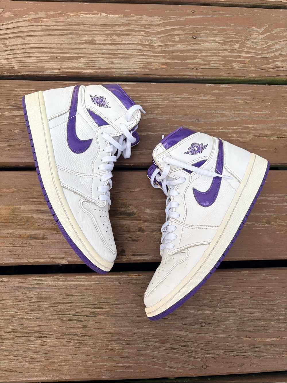 Nike Air Jordan 1 High OG “Court Purple” (Women’s) – Size 8 - Picture 3 of 7